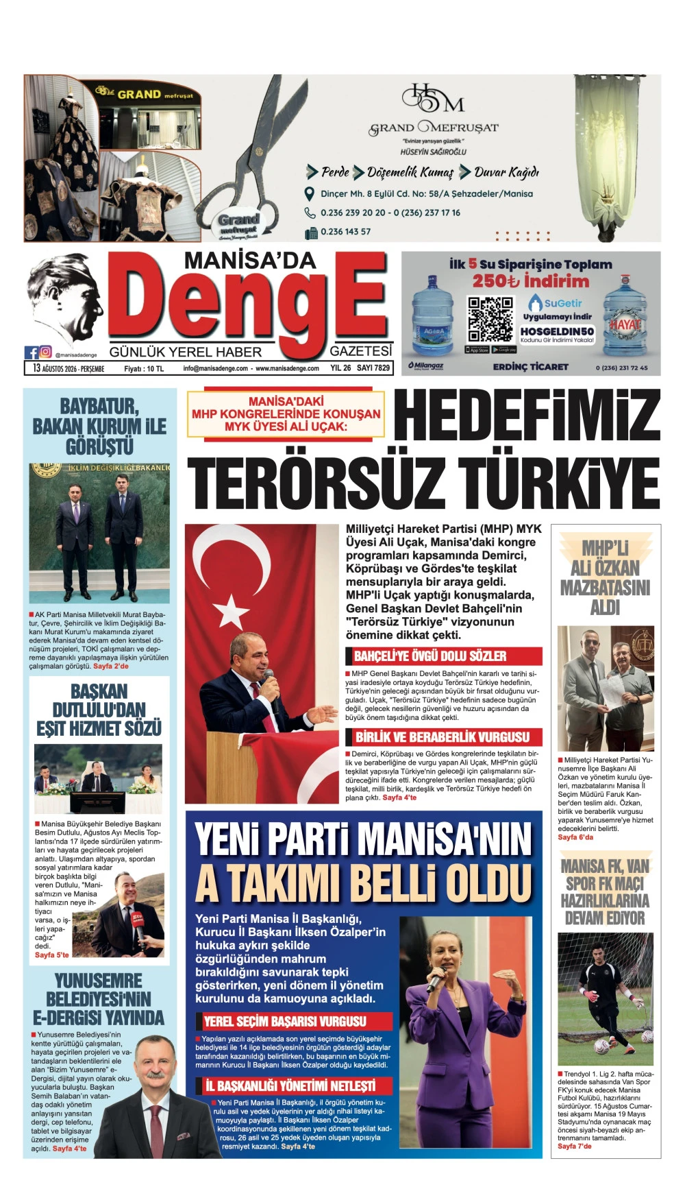 13 AĞUSTOS 2026