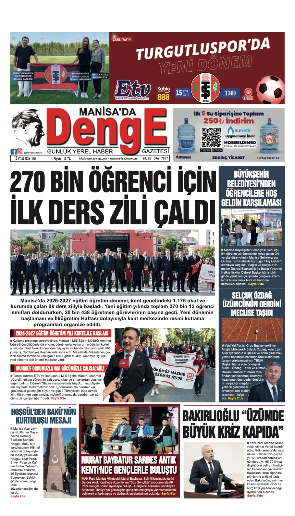 15 EYL&Uuml;L 2026