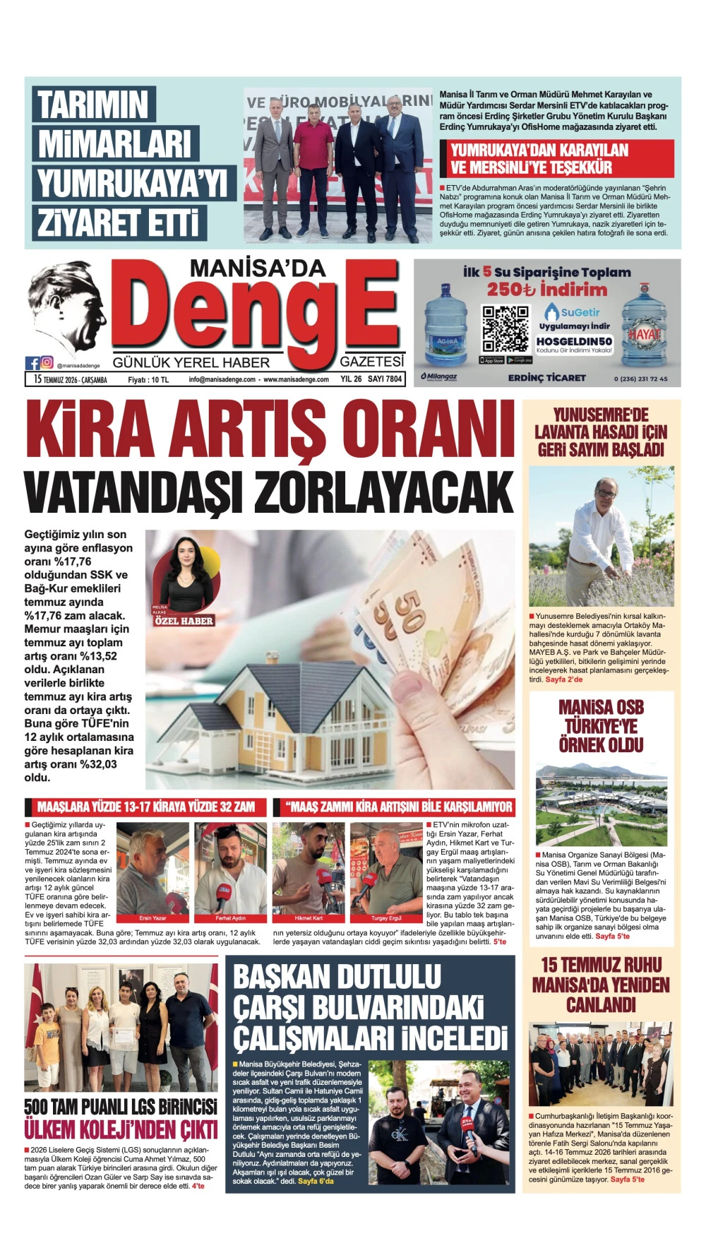 15 TEMMUZ 2026