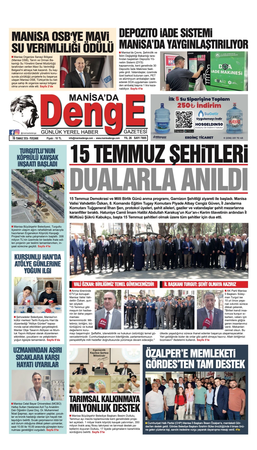 16 TEMMUZ 2026