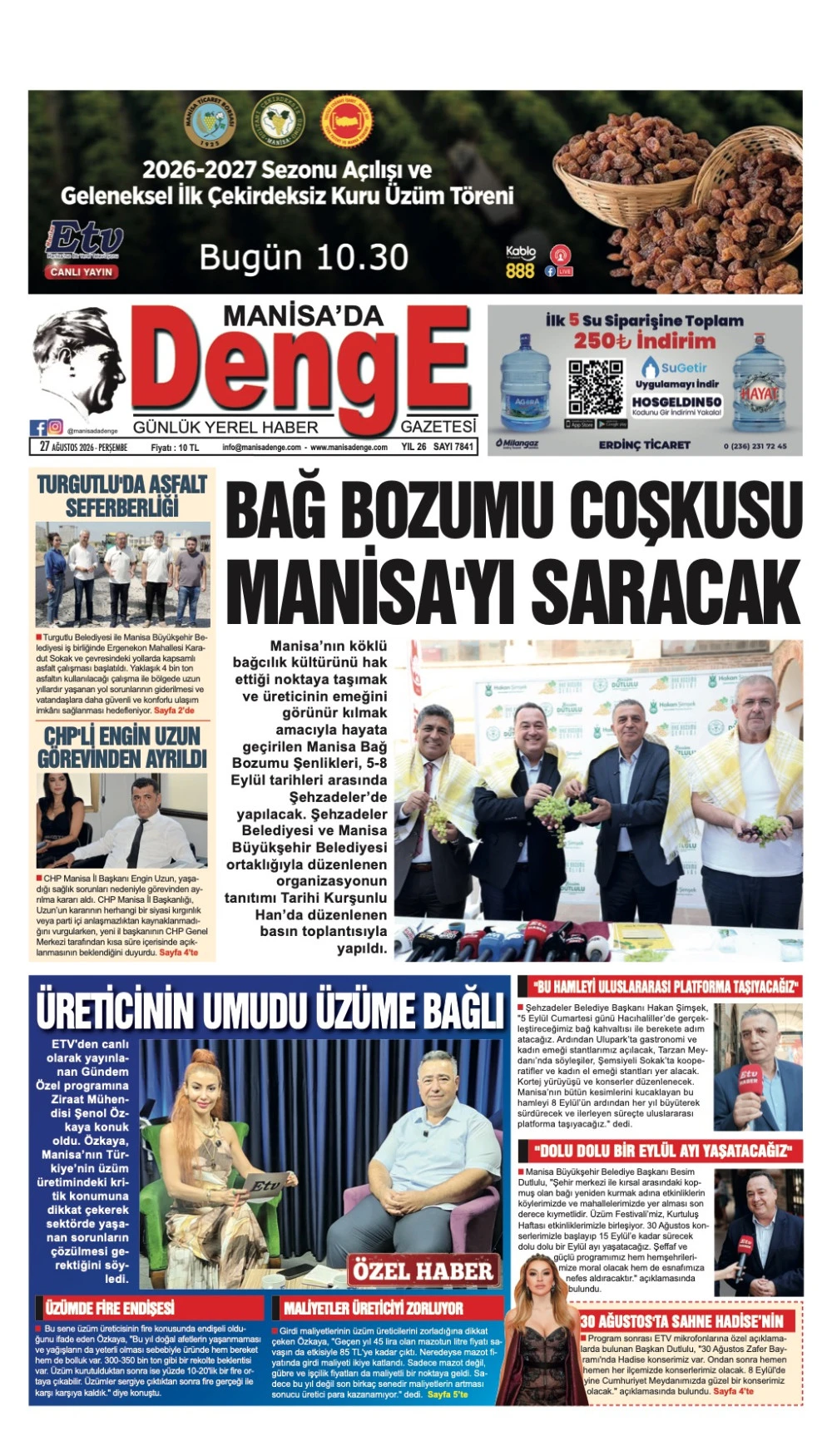 27 AĞUSTOS 2026