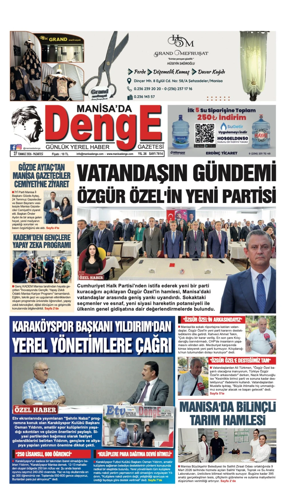 27 TEMMUZ 2026
