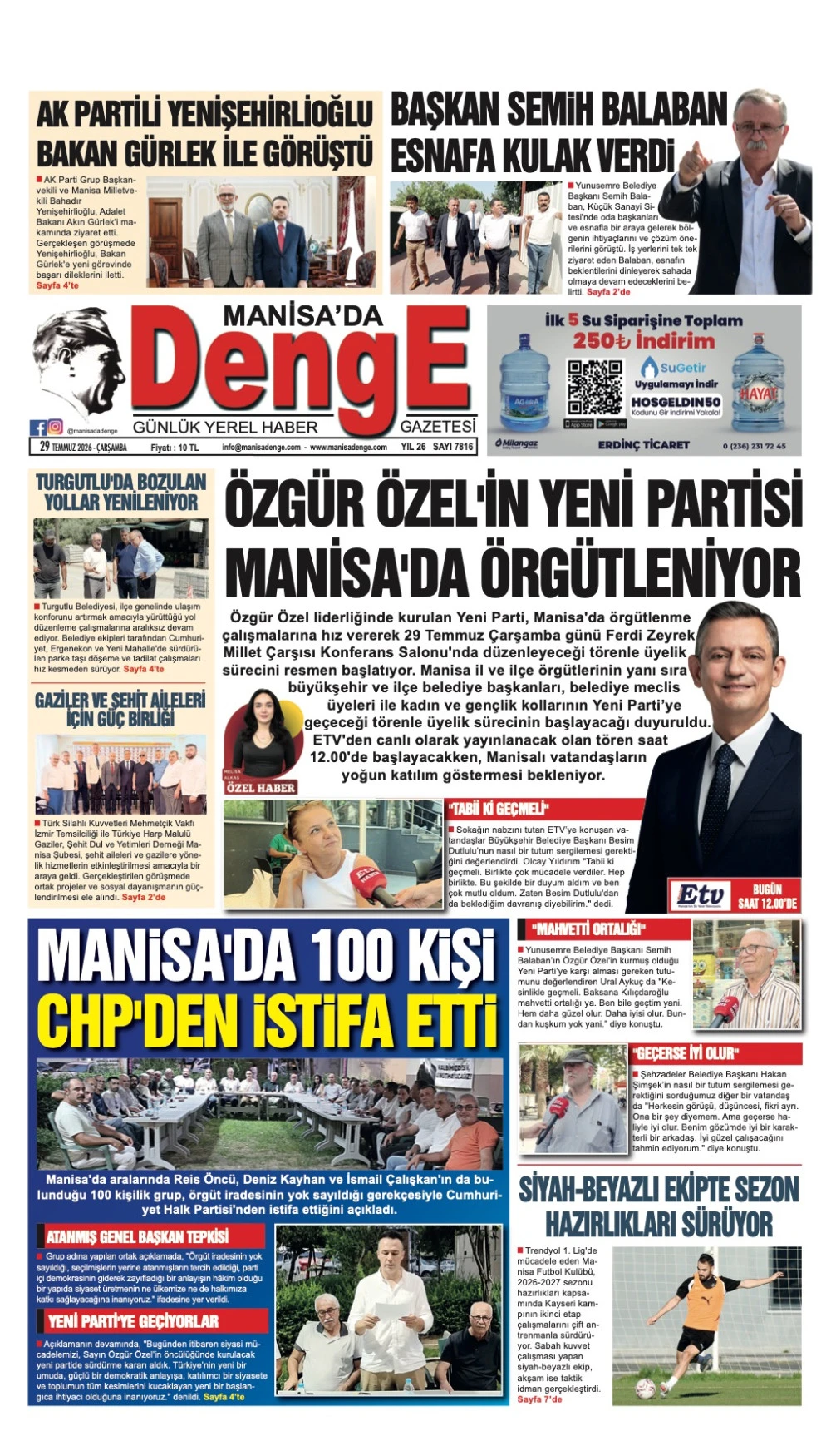 29 TEMMUZ 2026