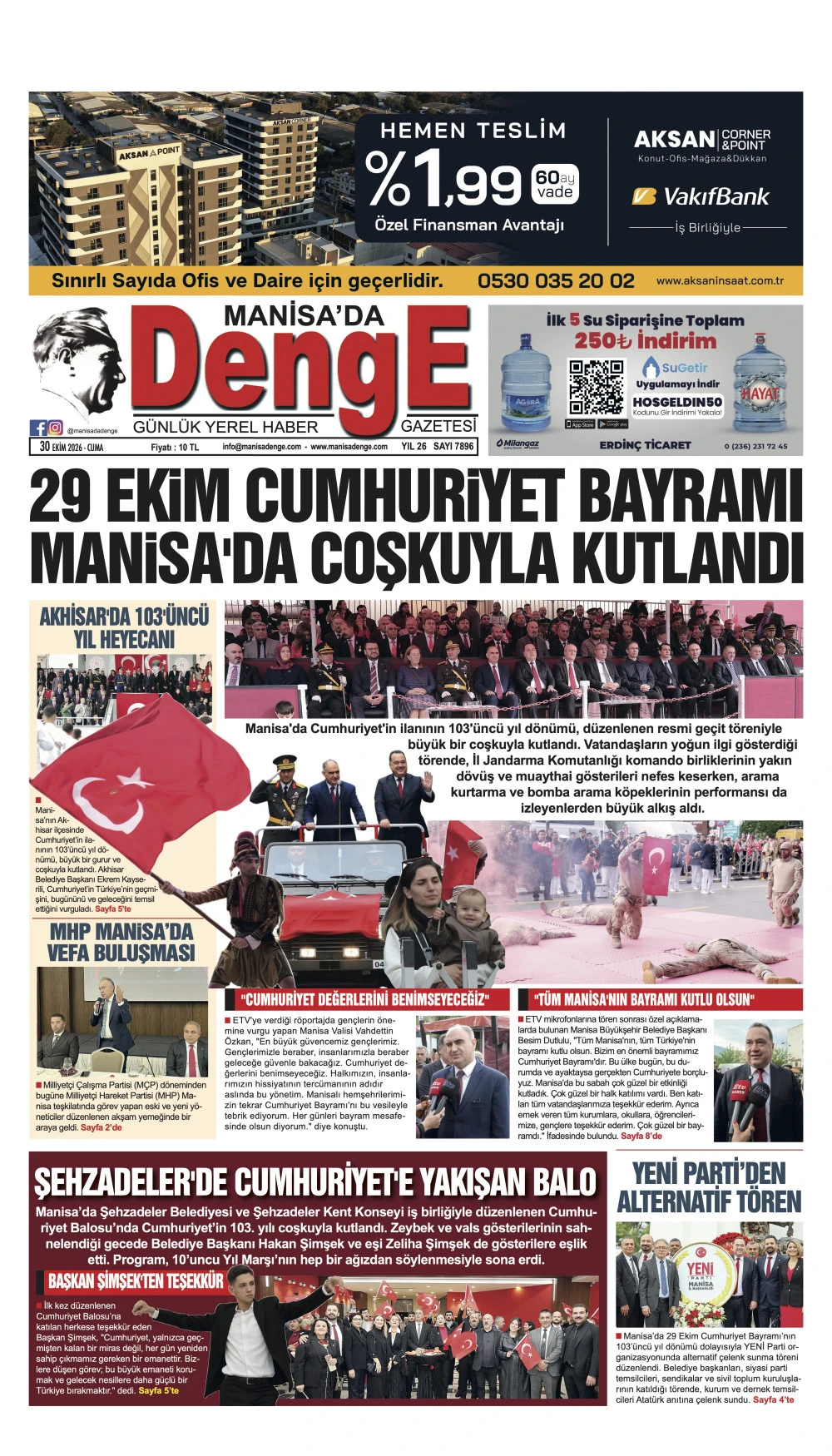 30 EKİM 2026
