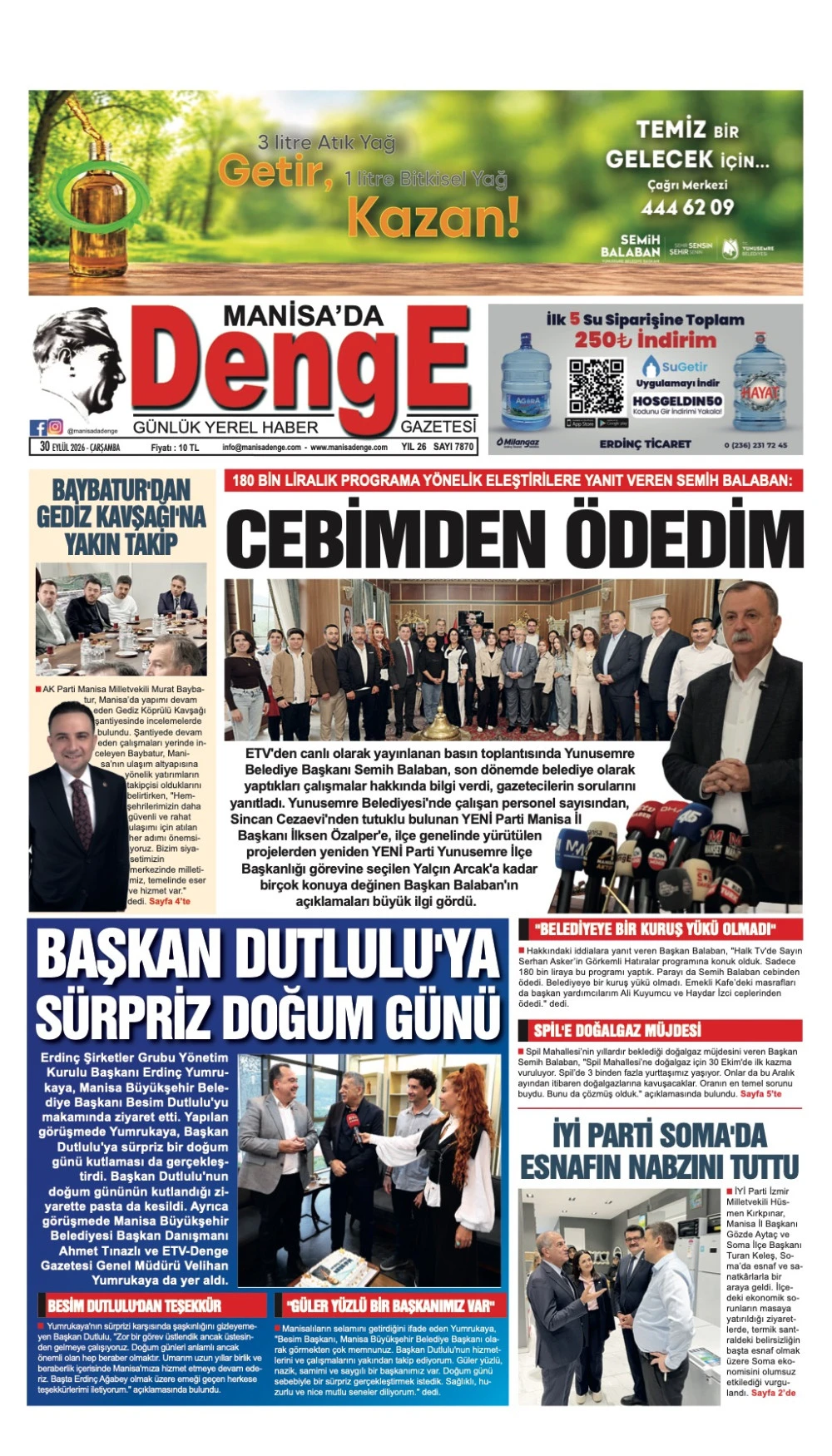 30 EYL&Uuml;L 2026