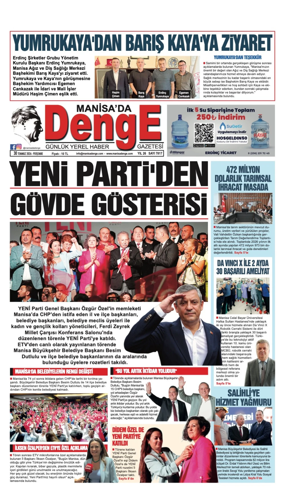 30 TEMMUZ 2026