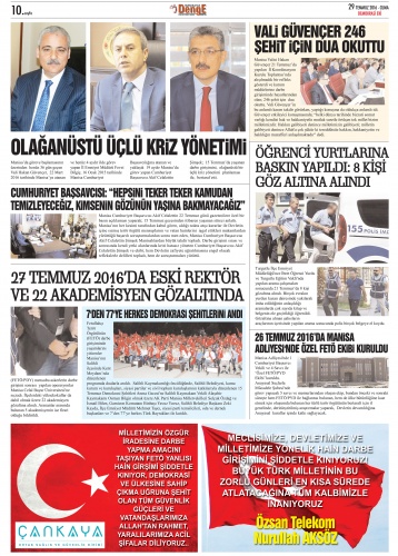 MANİSA DEMOKRASİ DESTANI EKİ