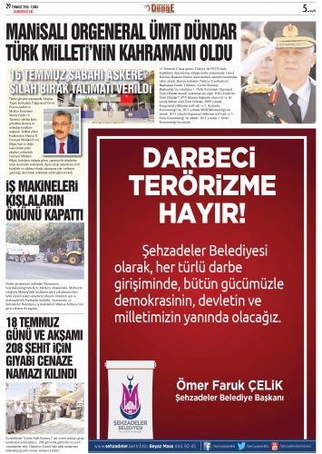 MANİSA DEMOKRASİ DESTANI EKİ