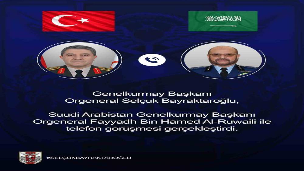 Genelkurmay Başkanı Bayraktaroğlu, Suudi Arabistanlı mevkidaşı Al-Ruwaili ile g&ouml;r&uuml;şt&uuml;

