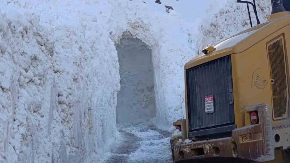 Kar esareti t&uuml;nelle aşılıyor: Dikmetaş mezrasında yaşam koridoru
