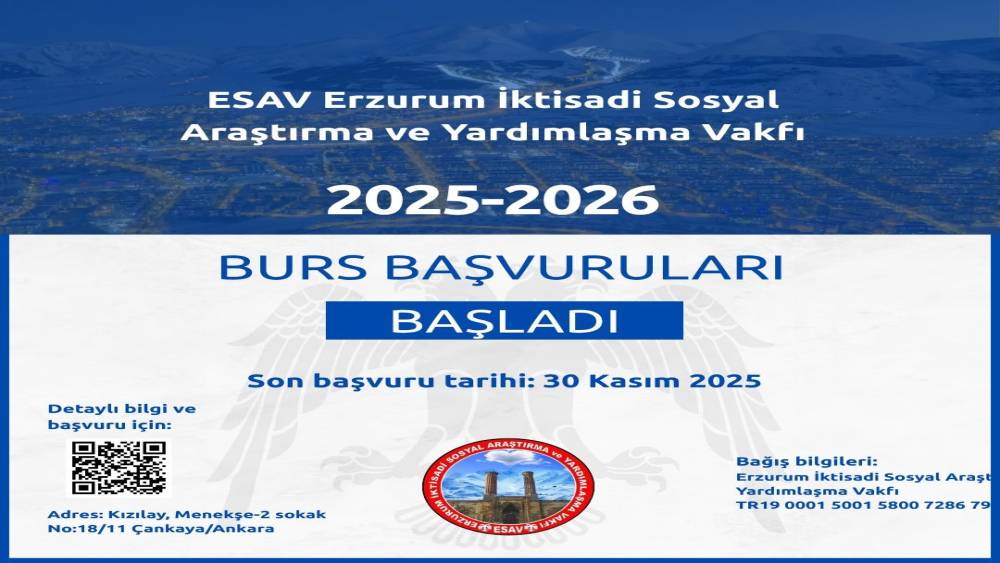 ESAV’dan Erzurumlu öğrencilere burs
