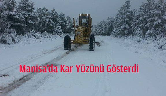 DEMİRCİ&#039;DE KAR İLE MÜCADELE SÜRÜYOR