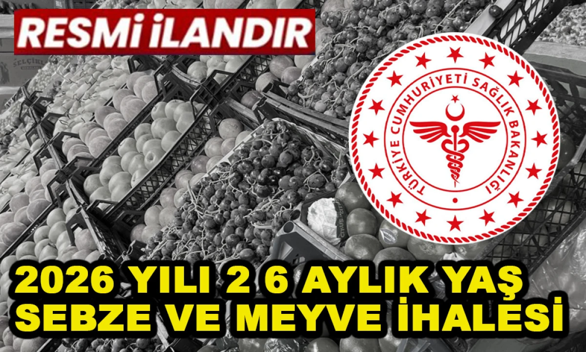 2026 YILI 2 6 AYLIK YAŞ SEBZE VE MEYVE İHALESİ