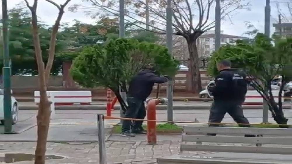 Hastane bah&ccedil;esindeki madde bağımlısı g&ouml;renleri korkuttu
