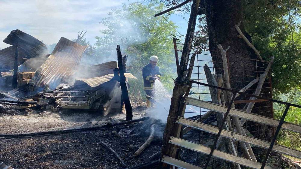 Osmaniye’de ahşap ev yangında kül oldu
