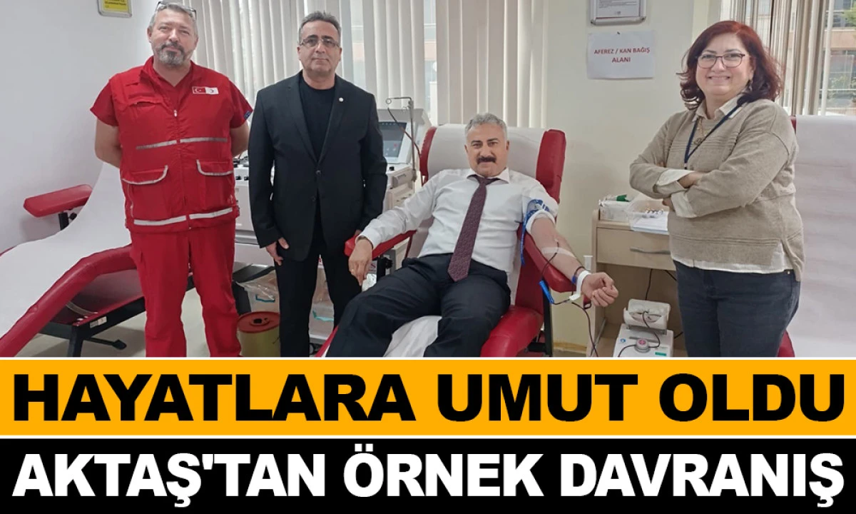 AKTAŞ'TAN KIZILAY'A 23. KEZ CAN VEREN BAĞIŞ