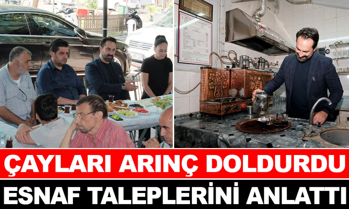 ARIN&Ccedil; BEDESTEN ESNAFIYLA KAHVALTIDA BULUŞTU