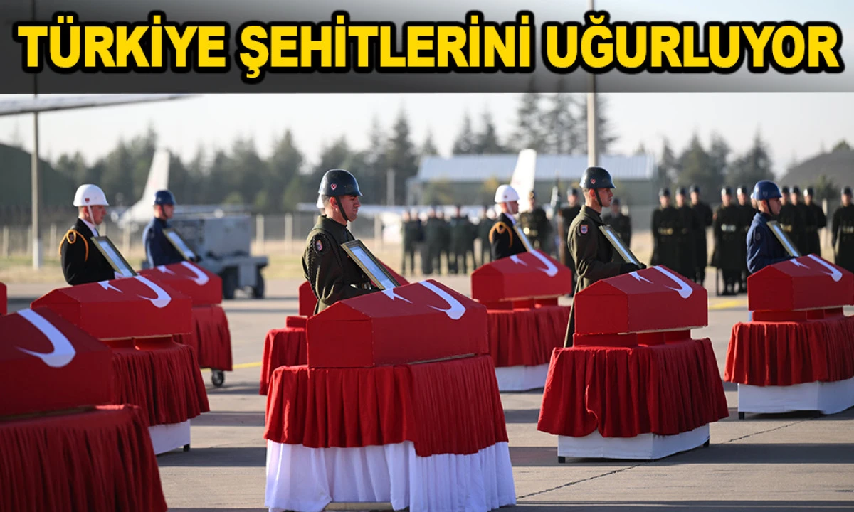 ASKERİ TÖREN DÜZENLENDİ! TÜRKİYE ŞEHİTLERİNE AĞLIYOR