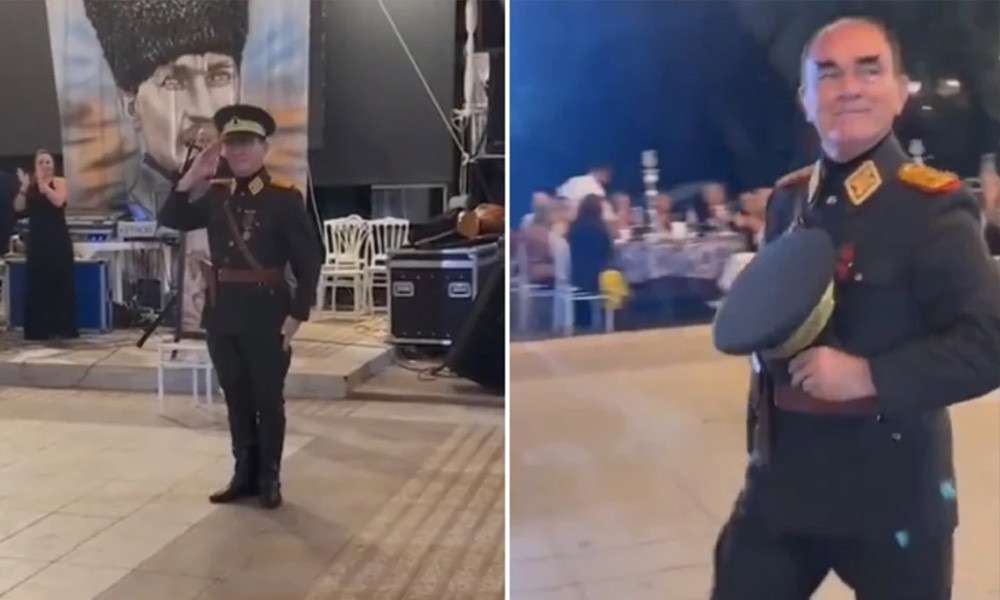 ATATÜRK İSTİSMARI! DÜĞÜNDE PARA KARŞILIĞI DAVETLİLERİ SELAMLADI