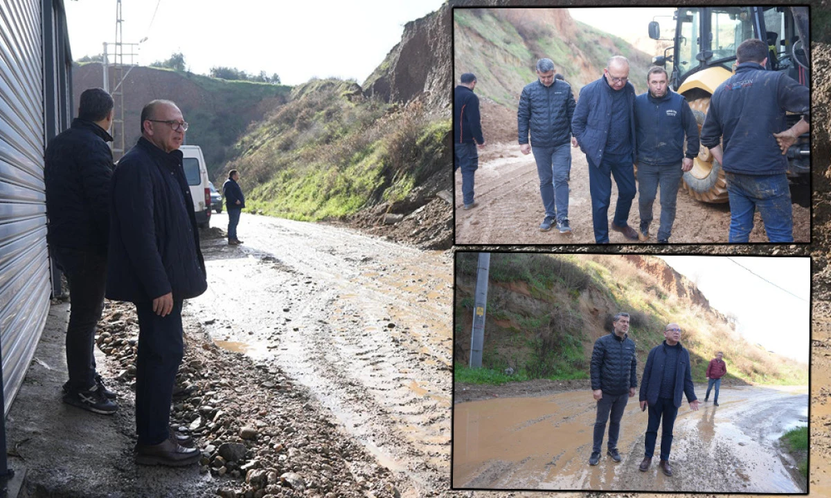 BAŞKAN AKIN'DAN HASAR B&Ouml;LGELERİNDE İNCELEME