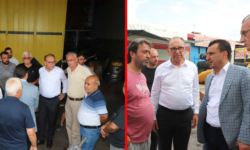 BAŞKAN AKIN’DAN YANGINDAN ZARAR GÖREN ESNAFA DESTEK