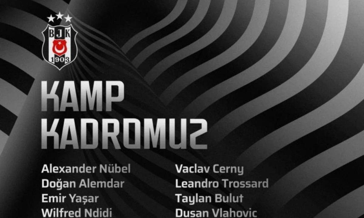 Beşiktaş&rsquo;ın Corendon Alanyaspor ma&ccedil;ı i&ccedil;in kamp kadrosu belli oldu