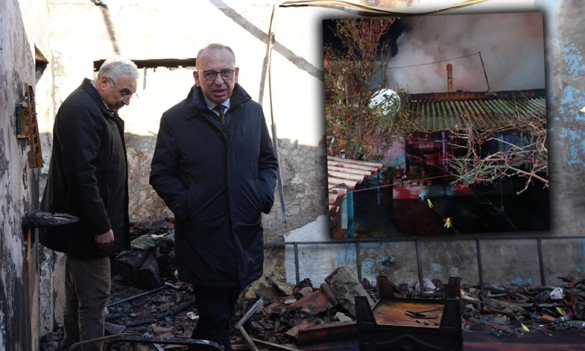 EVİ YANAN VATANDAŞA BAŞKAN AKIN’DAN DESTEK SÖZÜ