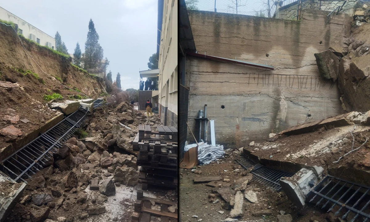 FACİANIN EŞİĞİNDEN D&Ouml;N&Uuml;LD&Uuml;: OKULDA DUVAR YIKILDI