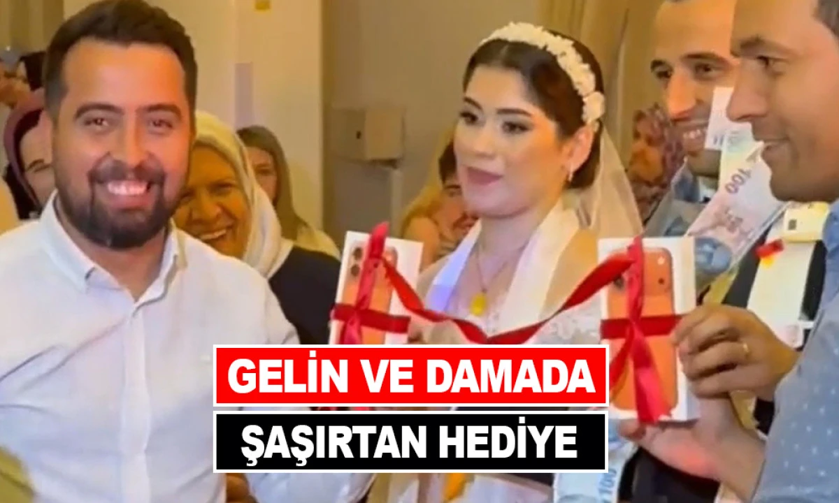 GELİN VE DAMADA ŞAŞIRTAN HEDİYE