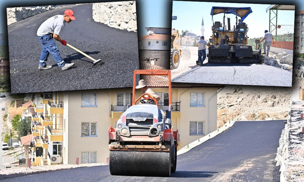 GÖRDES’TE SICAK ASFALT ÇALIŞMASI
