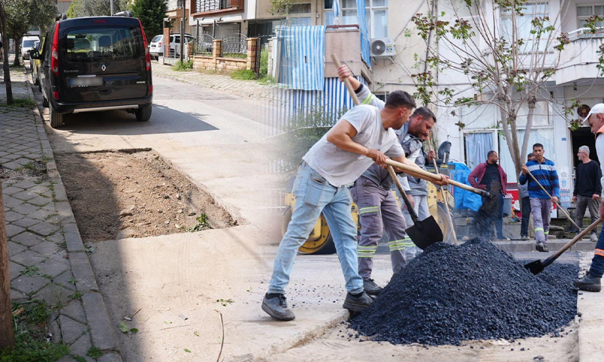 İL&Ccedil;EDE YOL ONARIM ATAĞI