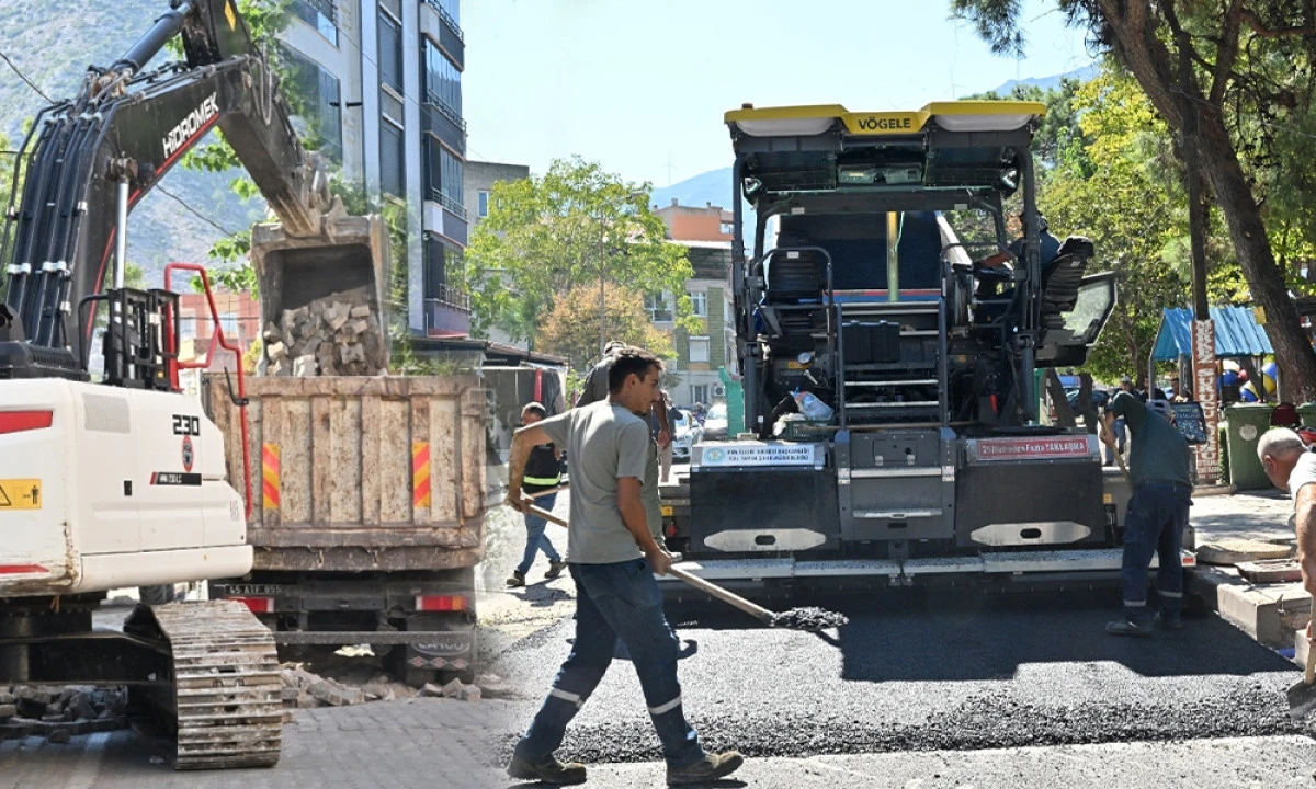 İLÇEDEKİ 4 NOKTADA ASFALT ÇALIŞMASI
