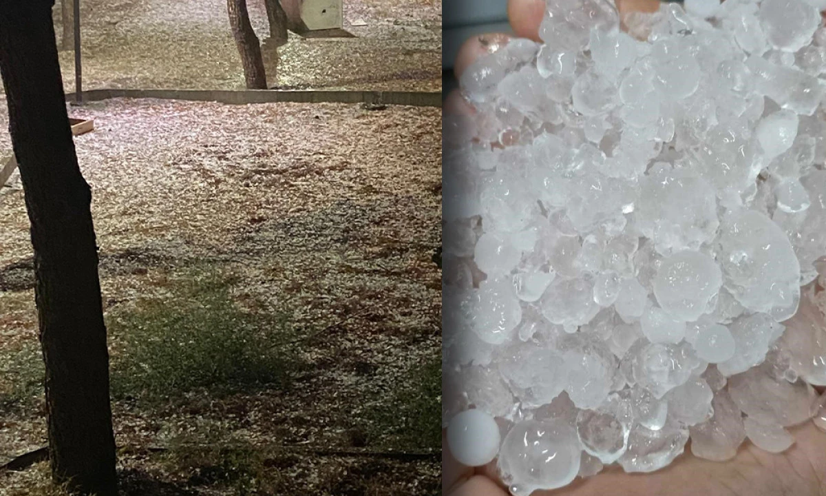 İLÇEYİ DOLU VURDU