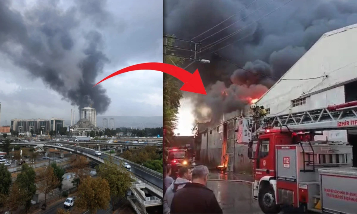 İZMİR’DE KORKUTAN YANGIN
