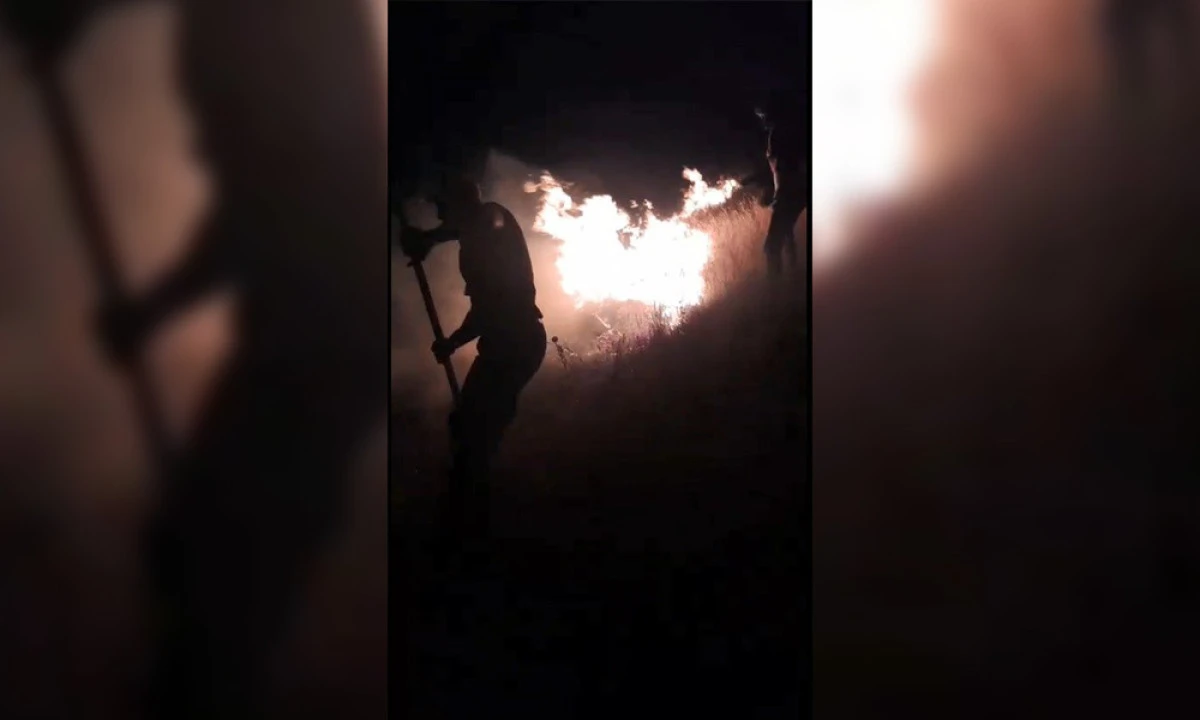 Kars’ta Anız Yangını Söndürüldü