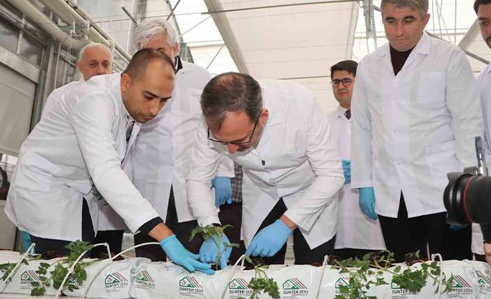 KULA'DAKİ TEKNOLOJİK SERA’DA İLK FİDELER DİKİLDİ