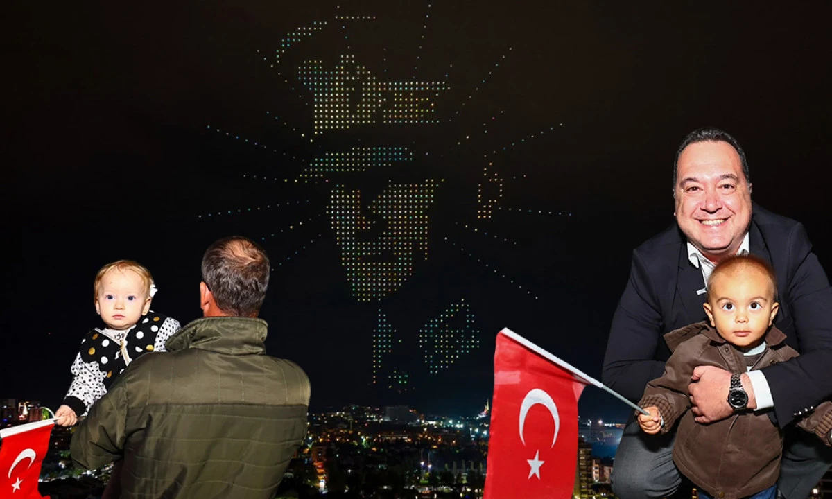 MANİSA&rsquo;DA 1000 DRONE İLE CUMHURİYET COŞKUSU