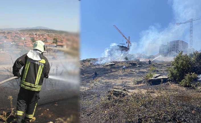 MANİSA’DA OTLUK ALANDA YANGIN!