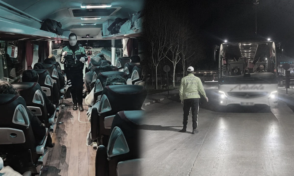 MANİSA'DA OTOB&Uuml;SLER TEK TEK DENETLENDİ