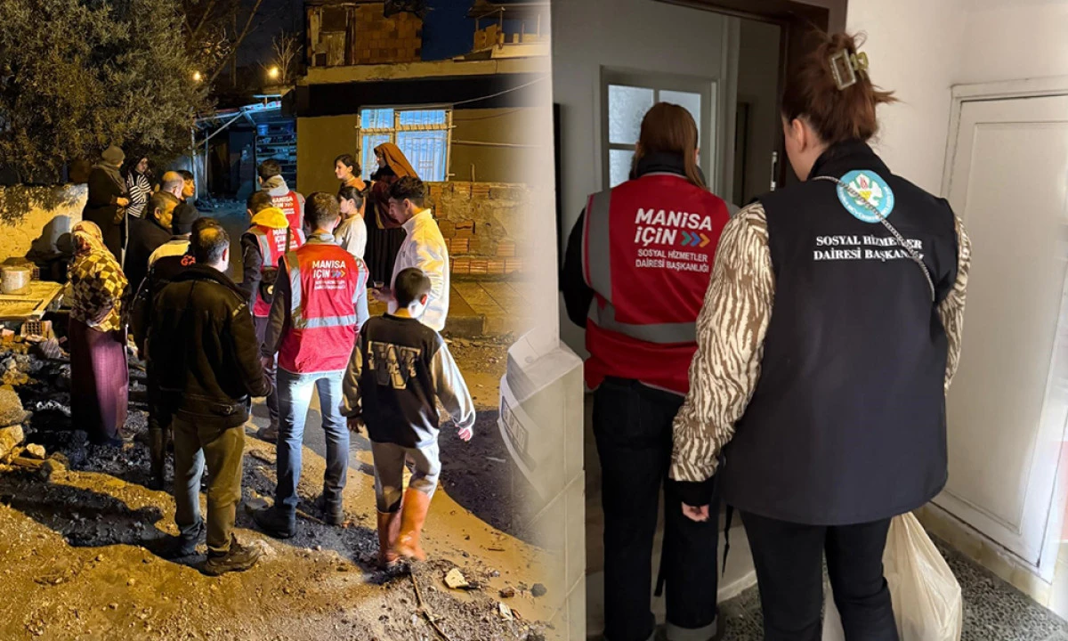 MANİSA'DA SEL MAĞDURLARINA NAKDİ DESTEK