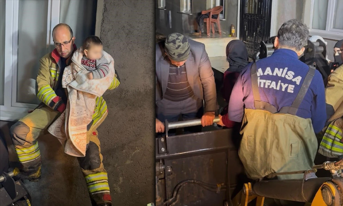 MANİSA&rsquo;DA SELDE MAHSUR KALAN VATANDAŞLAR KURTARILDI