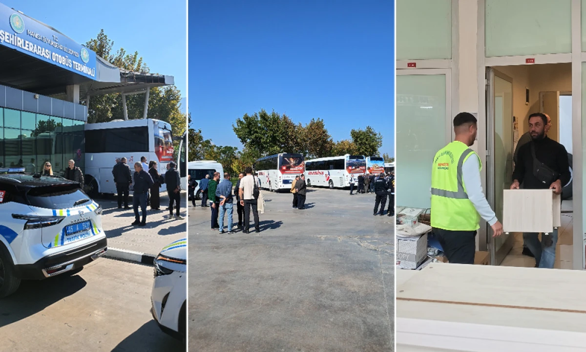 OTOB&Uuml;S TERMİNALİ'NDE GİRİŞ - &Ccedil;IKIŞLAR KAPATILDI