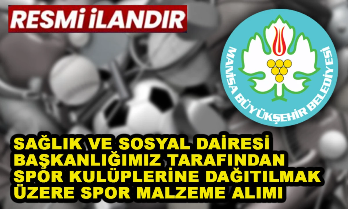 SAĞLIK VE SOSYAL DAİRESİ BAŞKANLIĞIMIZ TARAFINDAN SPOR KUL&Uuml;PLERİNE DAĞITILMAK &Uuml;ZERE SPOR MALZEME ALIMI