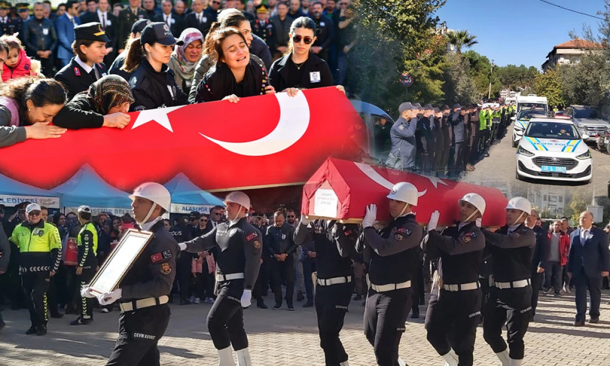 ŞEHİT POLİS İÇİN EMNİYET ÖNÜNDE TÖREN DÜZENLENDİ