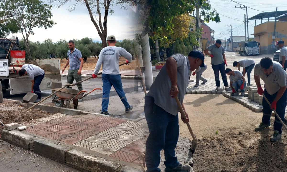 ŞEHZADELER&rsquo;DE YOL VE KALDIRIMLAR HIZLA YENİLENİYOR