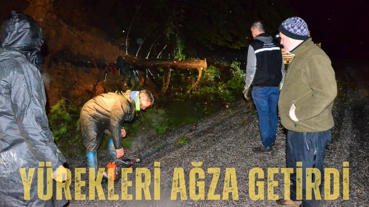 SPİL YOLUNDA KORKUTAN HEYELAN