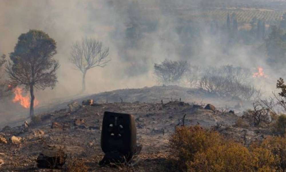 YUNANİSTAN'DA YANGIN SÖNDÜRME UÇAĞI DÜŞTÜ
